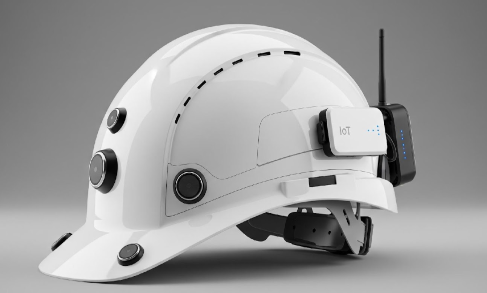 Smart safety helmet with IoT module and embedded sensors